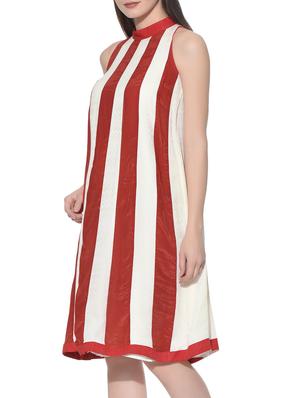 red crepe tent dress - 12779119 - Standard Image - 2