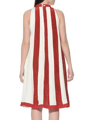 red crepe tent dress - 12779119 - Standard Image - 3