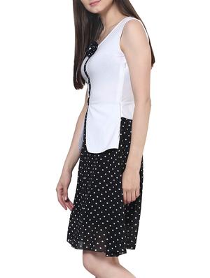 polka dot fit & flared dress - 12779491 - Standard Image - 2