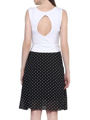 polka dot fit & flared dress - 12779491 - Standard Image - 3