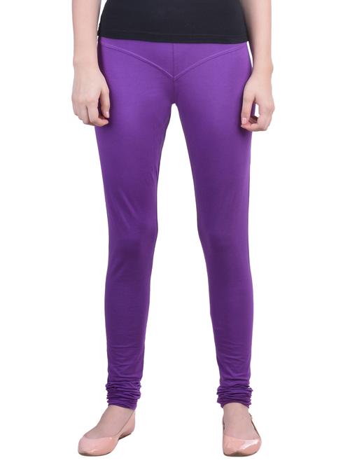 purple cotton leggings - 12780915 - Standard Image - 1