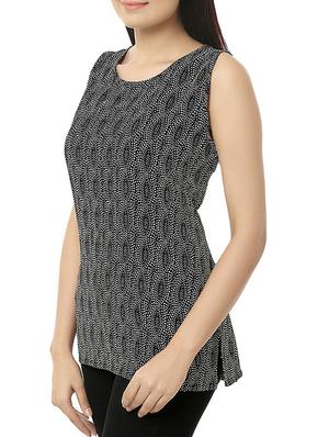 black printed top - 12782749 - Standard Image - 2