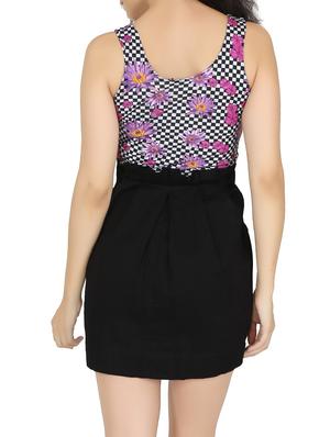 black floral printed viscose dress - 12783627 - Standard Image - 3
