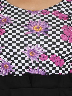 black floral printed viscose dress - 12783627 - Standard Image - 4