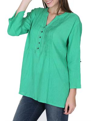 green cotton regular top - 12786041 - Standard Image - 2