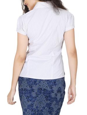white polyester shirt - 12786046 - Standard Image - 3