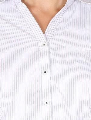 white polyester shirt - 12786046 - Standard Image - 4