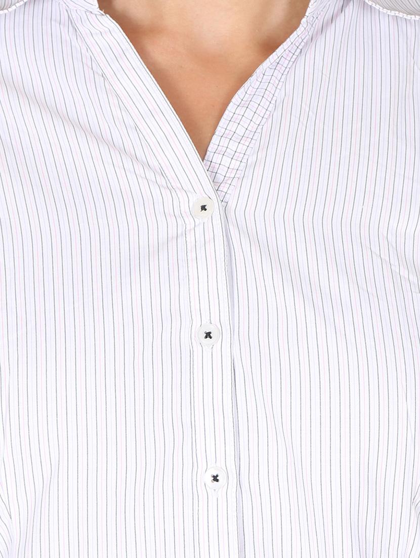 white polyester shirt - 12786046 - Zoom Image - 4