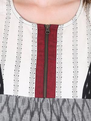 grey cotton regular tunic - 12786053 - Standard Image - 4