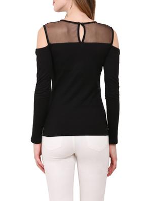 mesh panel cold shoulder top - 12786293 - Standard Image - 3