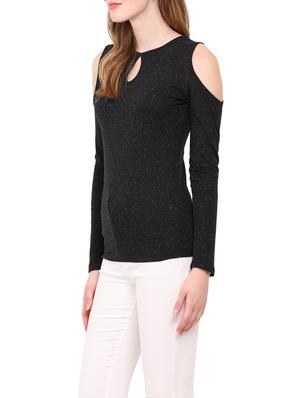 key hole neck cold shoulder top - 12786299 - Standard Image - 2