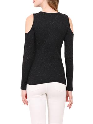 key hole neck cold shoulder top - 12786299 - Standard Image - 3
