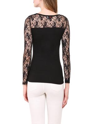 lace panel solid top - 12786302 - Standard Image - 3