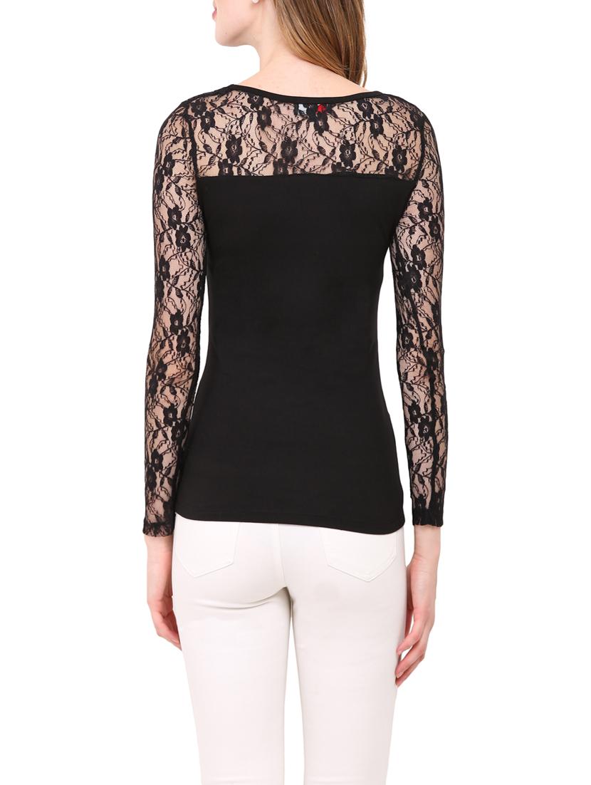 lace panel solid top - 12786302 - Zoom Image - 3