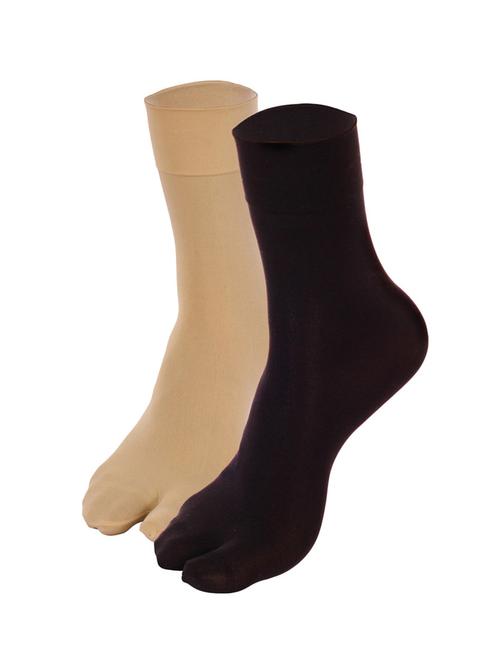 multi colored nylon ankle length sock pack of 2 - 12786343 - Standard Image - 1