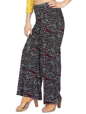 black printed cotton palazzo - 12786570 - Standard Image - 2