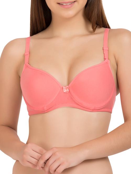 pink cotton bra - 12786884 - Standard Image - 1