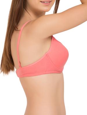 pink cotton bra - 12786884 - Standard Image - 2