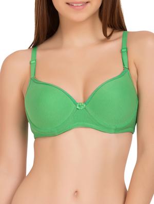 set of 2 green cotton bras - 12786893 - Standard Image - 2