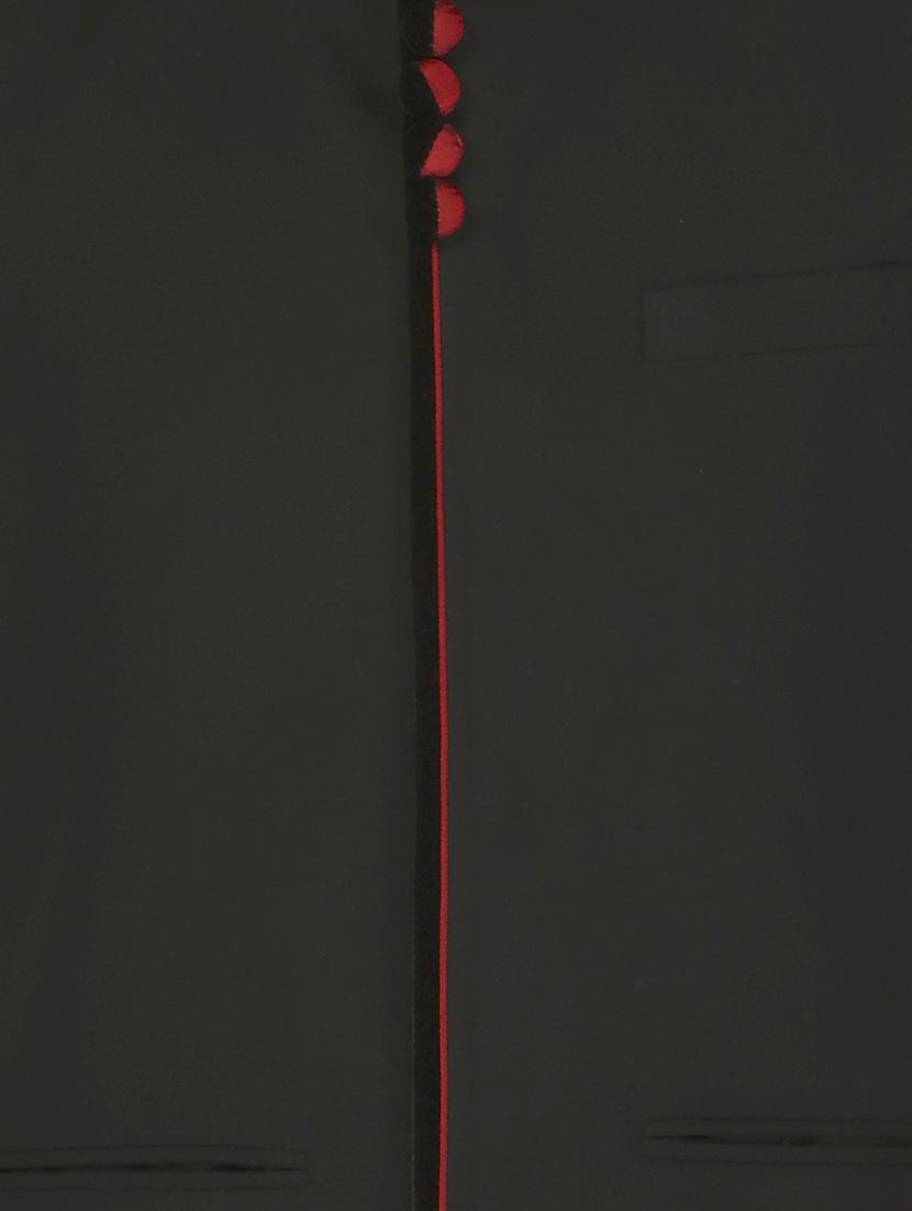black cotton nehru jacket - 12787126 - Zoom Image - 3