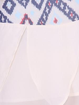 cream layered georgette mini skirt - 1278714 - Standard Image - 4