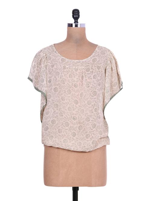 lace trim bat wing sleeved top - 1278747 - Standard Image - 1