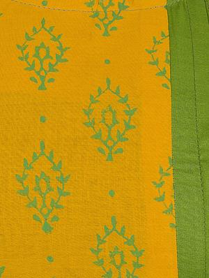 yellow cotton a-line kurta - 12787540 - Standard Image - 4