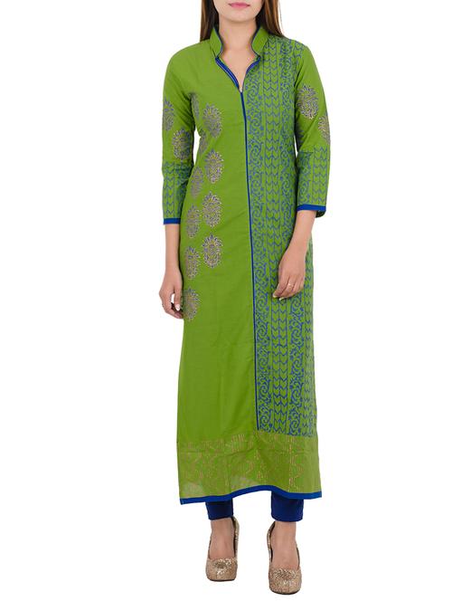 printed long kurta - 12787554 -  Standard Image - 0