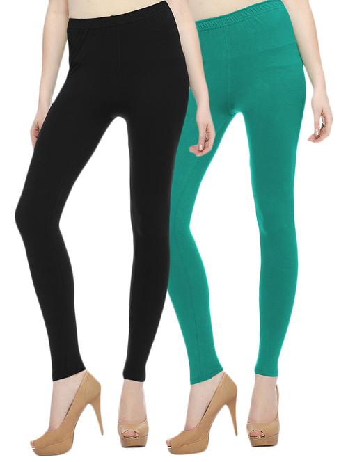 set of 2 multi colored cotton leggings - 12787582 - Standard Image - 1