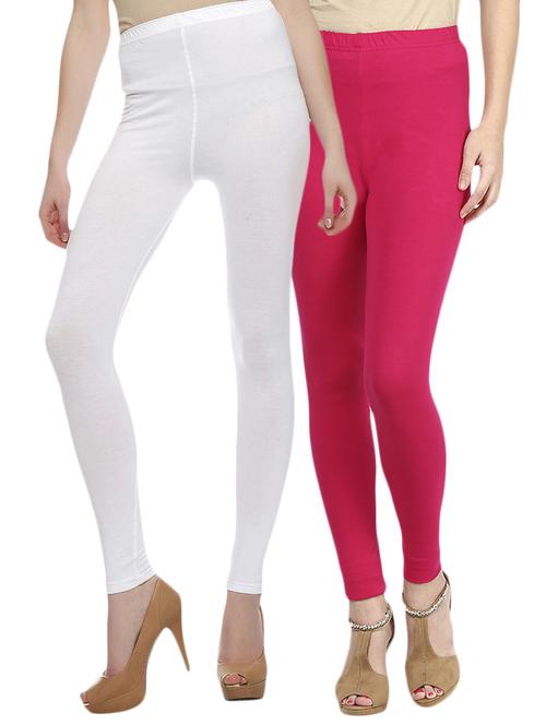 set of 2 multi colored cotton leggings - 12787614 - Standard Image - 1
