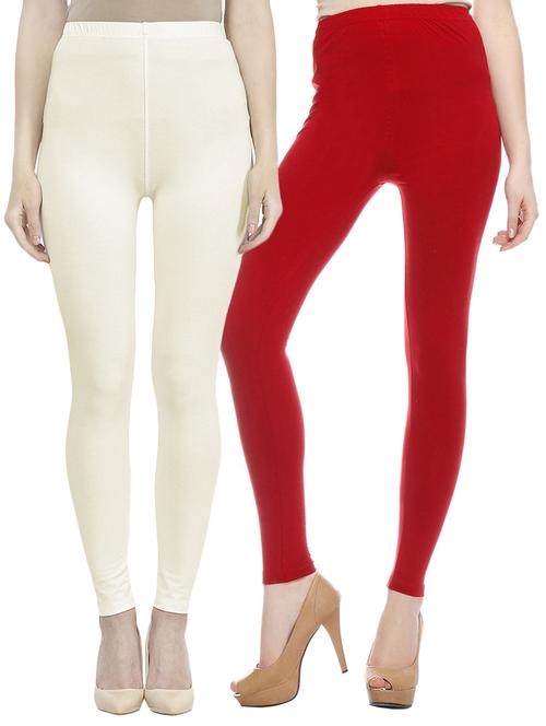 set of 2 multi colored cotton leggings - 12787656 - Standard Image - 1