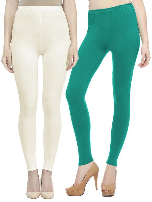 set of 2 multi colored cotton leggings - 12787659 - Standard Image - 1