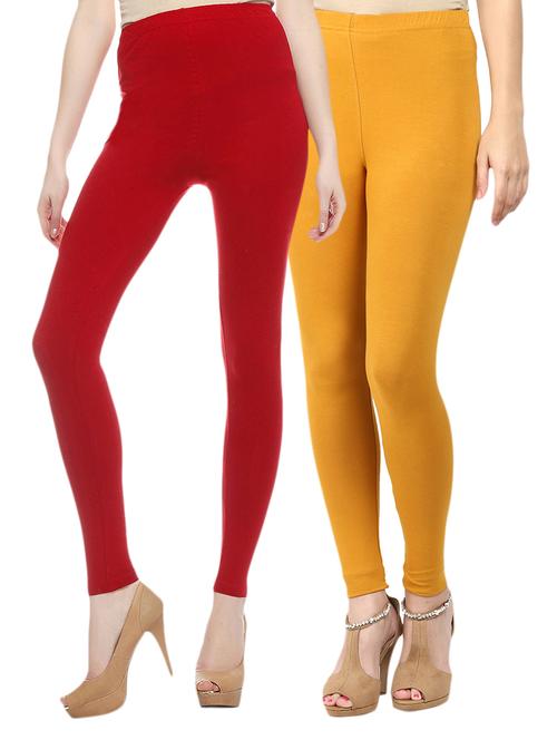 set of 2 multi colored cotton leggings - 12787699 - Standard Image - 1