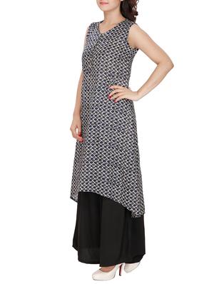multi colored cotton highlow kurta - 12787781 - Standard Image - 2
