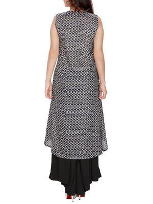 multi colored cotton highlow kurta - 12787781 - Standard Image - 3
