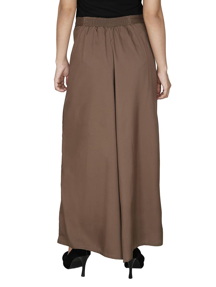 beige polyester palazzos - 12787847 - Zoom Image - 3