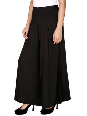 black polyester palazzos - 12787848 - Standard Image - 2