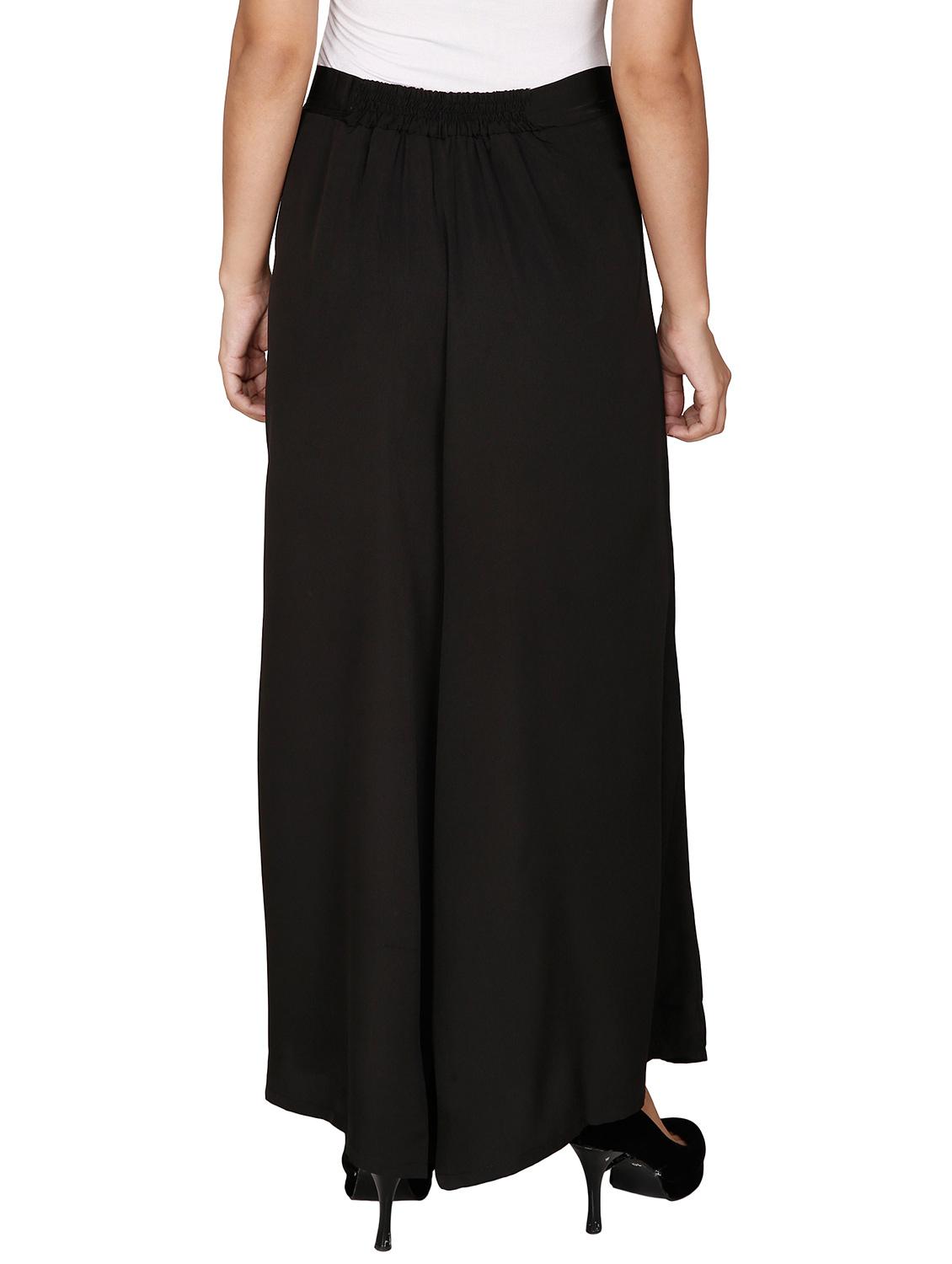 black polyester palazzos - 12787848 - Zoom Image - 3