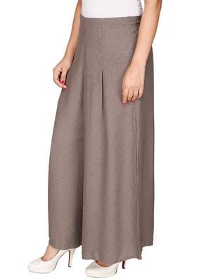 grey georgette palazzos - 12787850 - Standard Image - 2
