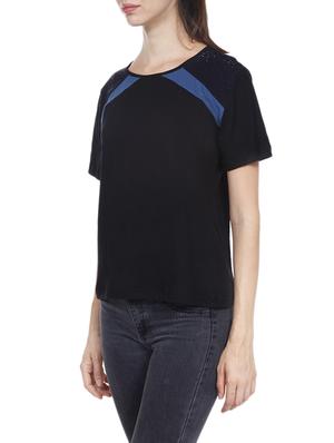 black cotton tee - 12787978 - Standard Image - 2