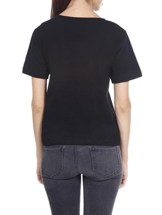 black cotton tee - 12787978 - Zoom Image - 3