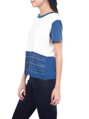 white cotton straight tee - 12787979 - Standard Image - 2