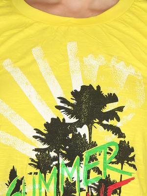 yellow cotton tee - 12788117 - Standard Image - 4
