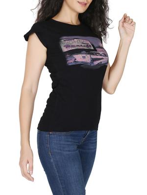 black cotton tee - 12788121 - Standard Image - 2