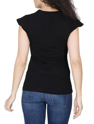 black cotton tee - 12788121 - Standard Image - 3