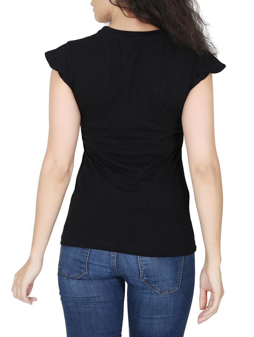 black cotton tee - 12788121 - Zoom Image - 3