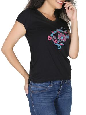 black cotton tee - 12788130 - Standard Image - 2