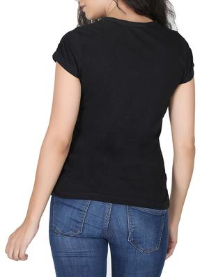 black cotton tee - 12788130 - Standard Image - 3