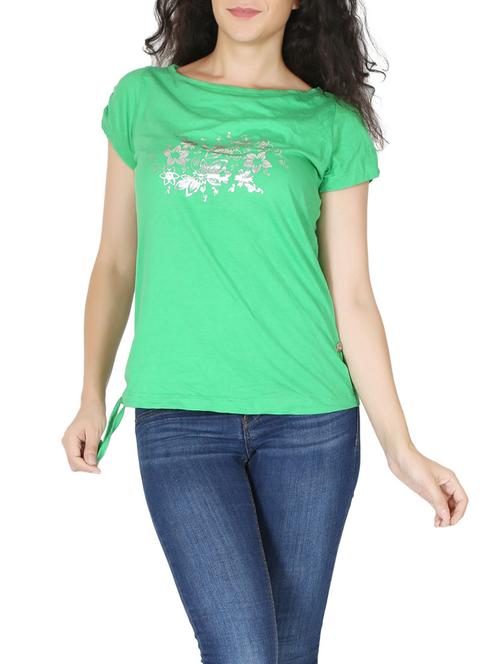 green cotton tee - 12788132 - Very Small Image - 1