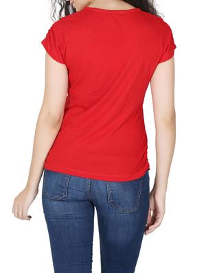 red cotton tee - 12788134 - Standard Image - 3